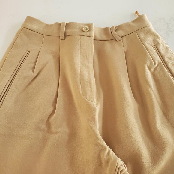 DKNY Camel/Tan Color Detachable Stirrup Strap Stretch Equestrian Style Pants 8 - Picture 6 of 10